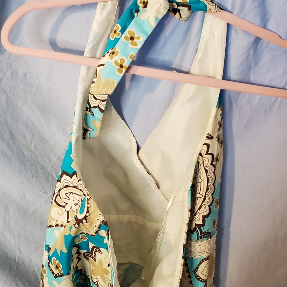 DORBY halter dress floral teal size 16 - Picture 10 of 11